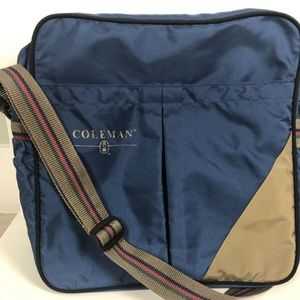 Vintage Coleman Messenger crossbody laptop bag